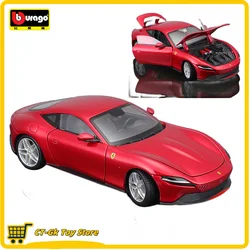 Bburago Ferrari 1:24 Car Diecast Model Racing Car Sf90 Roma Monza Sp1 Simulation Alloy Car Crafts Decoration Collection Kids Toy