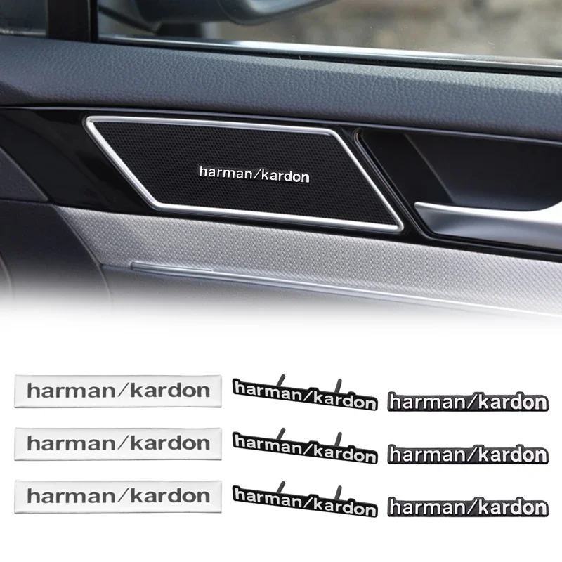 For Mercedes Benz AMG W204 W205 W203 W211 W212 W213 W201 W210 W124 Aluminum harman/kardon Car Styling Audio Stickers Accessories view 3