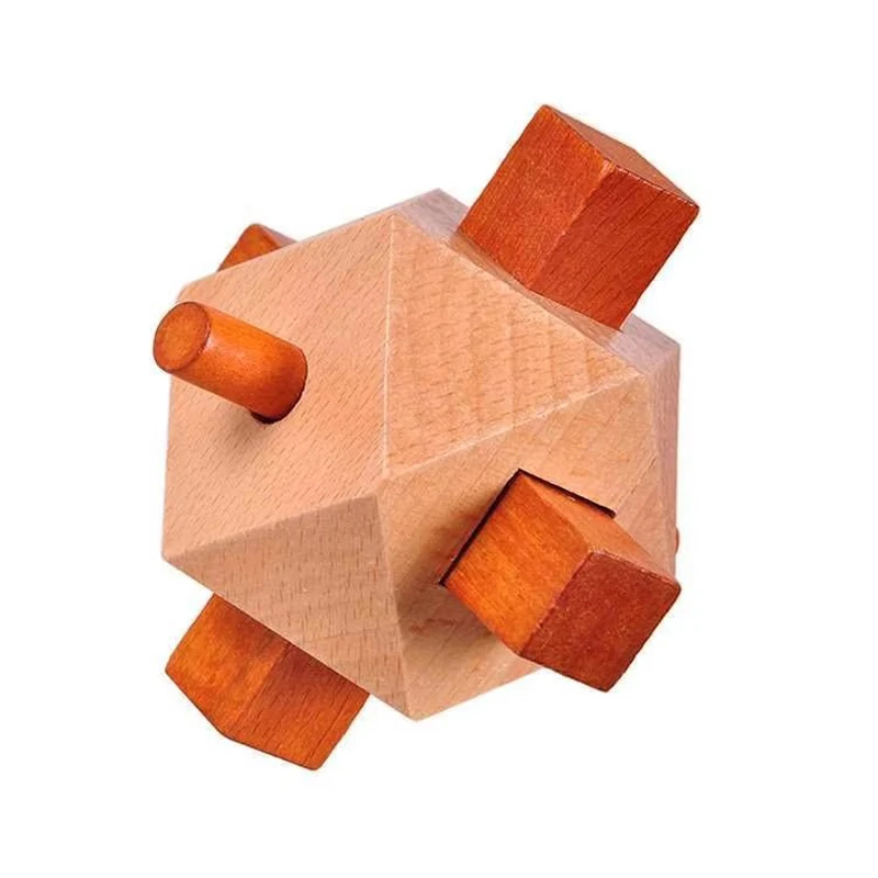 Rompecabezas de madera para adultos y niños, juegos de desafío de la mente imposible, prueba de inteligencia y lógica, juguetes educativos de desmontaje