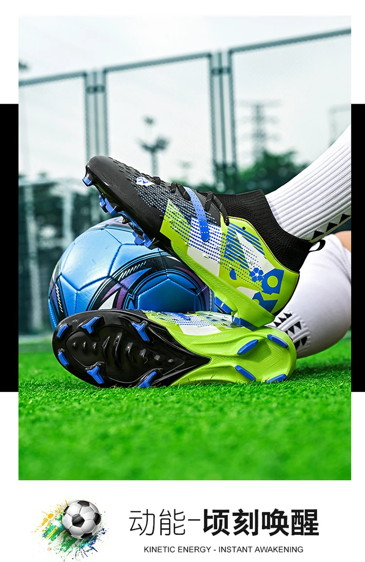 Neue Männer Fußball Schuhe Hochwertige Outdoor Hohe Knöchel Ultraleicht Indoor Fußball Stiefel Nicht-Slip Sport Schuhe Futsal Nicht-Slip – Detail 7