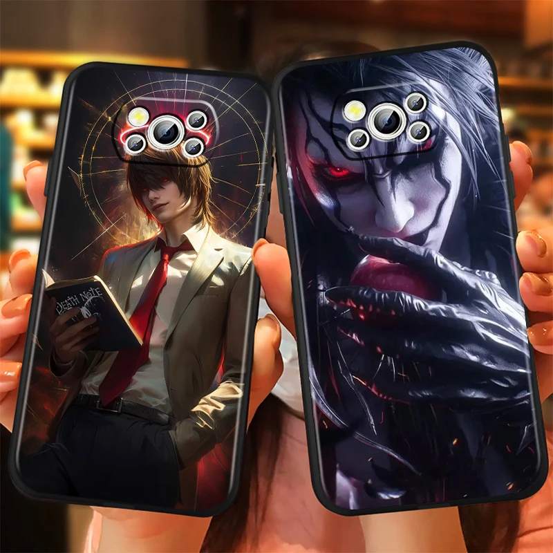 D-Death Note Cool Art For Xiaomi Mi Poco F5 F4 F3 X6 X5 X4 X3 M6 M5 M5S M4 M3 C65 Pro GT NFC 5G Black Cover Phone Case