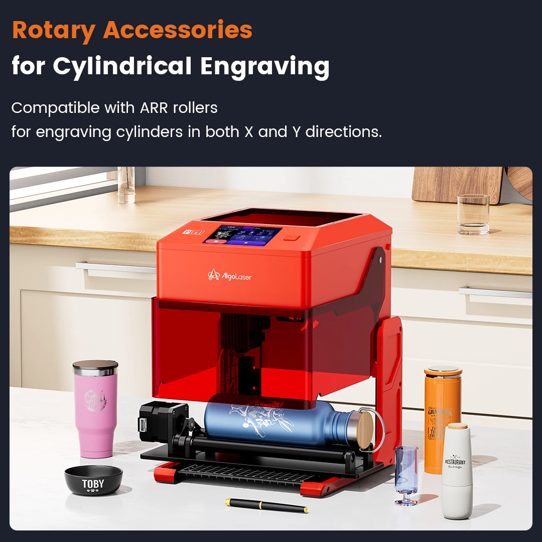 Algolaser Pixi 10W Laser Engraver Cutte For Beginner DIY Wood Router Laser Engraving Machine With Smart Screen For Metal Leather