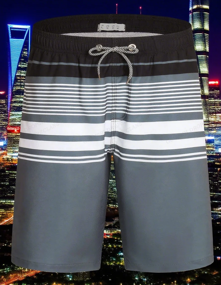 

Пляжная одежда, полосатые пляжные шорты, мужской модный купальник, шорты для доски для серфинга, спортивные штаны для фитнеса, мужское нижнее белье, купальник, детский
