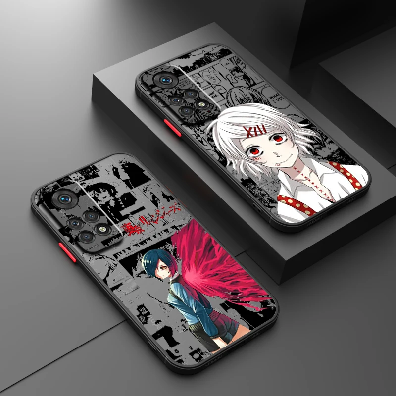 เคสโทรศัพท์ลาย Tokyo ghoul อะนิเมะชั่วร้ายโปร่งแสงสำหรับ redmi Note 13 12 12S 12T 11T 11E 10S 9 Pro PLUS 5g