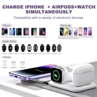 3 In 1 For Airpods Watch iPhone 14 13 Wireless Charger Foldable Charging Station For Samsung  Galaxy S23 S22 Ultra Charger Stand