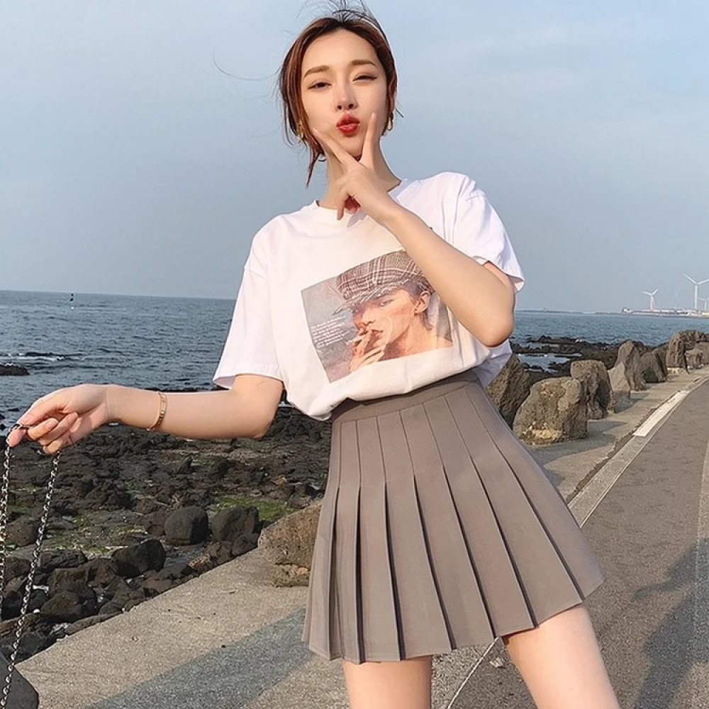 Summer High Waist Pleated Skir - Pleated Skirt Women recension och pris