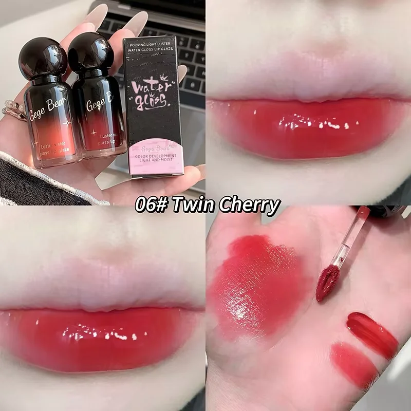 Gege bear Long-Lasting Moisturizing Lip Gloss, Lip Care Cosmetics Suitable for All Skin, Valentine's Day Gift, Birthday Gift lip
