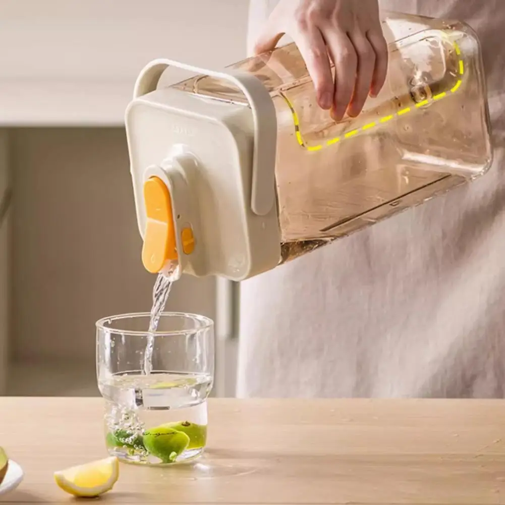 Bpa-free Water Jug Brew Coffee Pitcher with Spigot 3.5l Capacity Beverage Dispenser Leak-proof Plastic Water Jug for Juice Iced