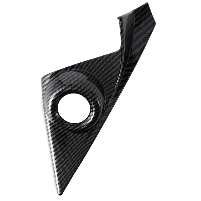3X ABS Carbon Fiber Interior Front Door Speaker Window A Pillar Cover Trim For Honda Civic 2016-2019 Sedan 10Th Gen 2-Pc image 4