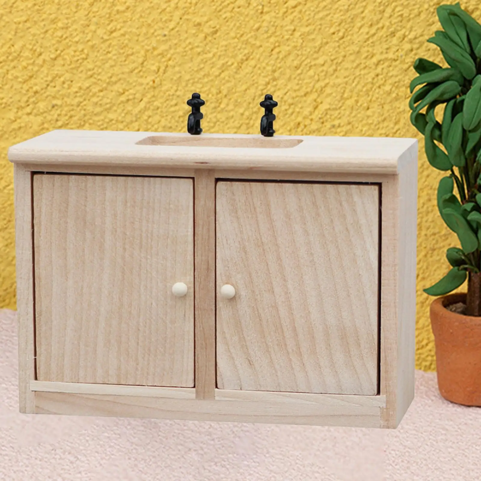 

Miniature Furniture Photo Prop Tiny Storage Hutch Model 1/12