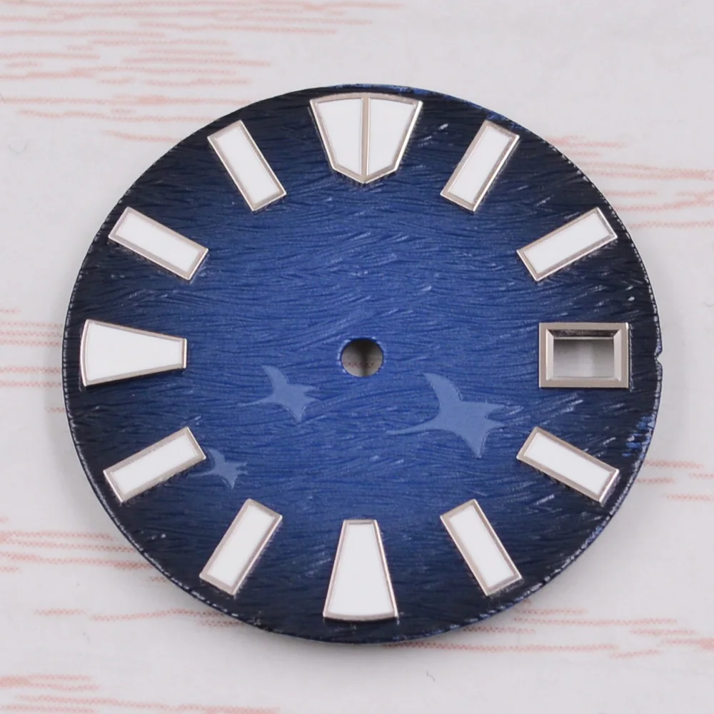 28.5mm Watch Dial Green luminous Fit NH35 NH36 Movement Watch accessories black/blue/white