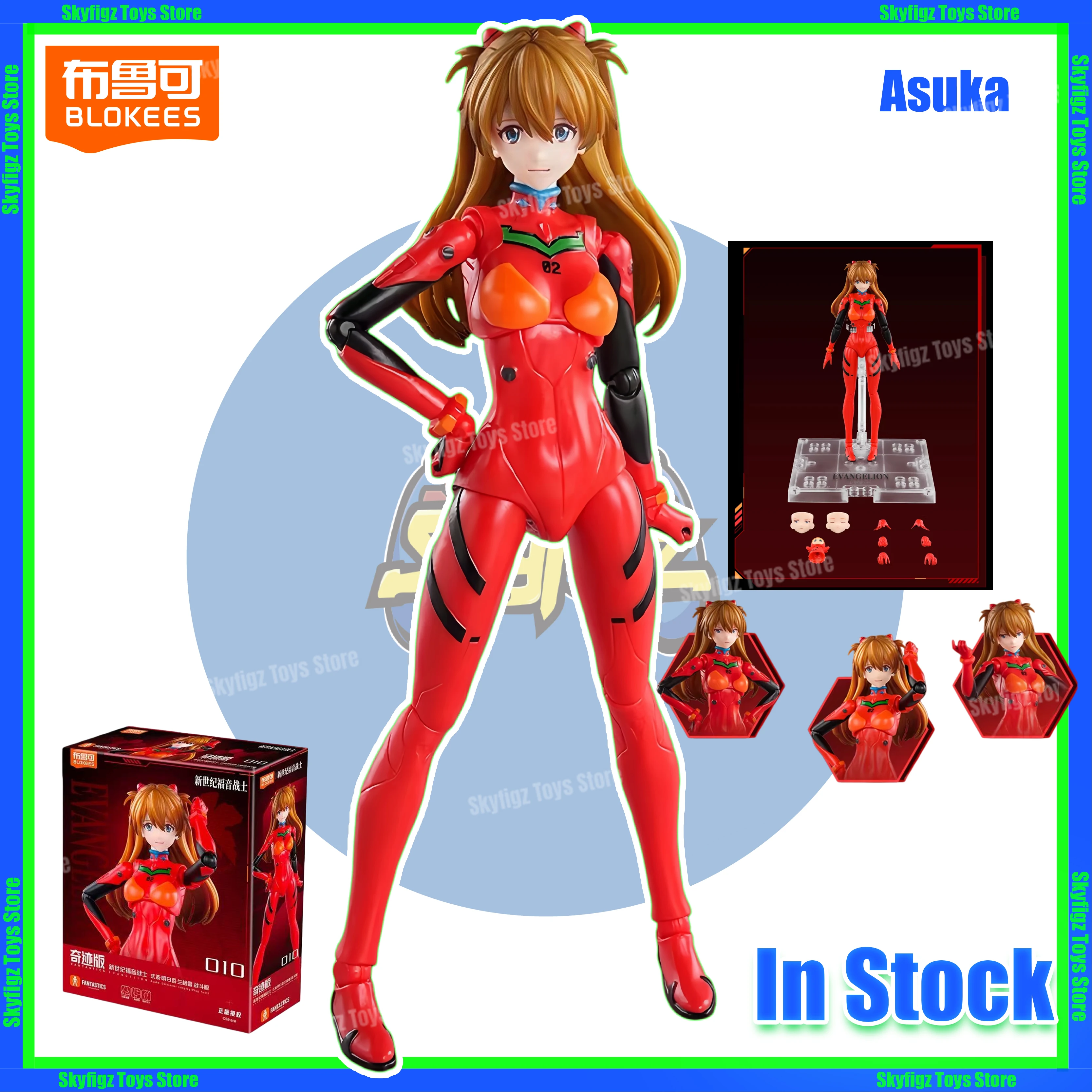Op voorraad Nieuw product Blokees Neon Genesis Evangelion EVA Asuka Rei Ayanami Actiefiguren Speelgoedcollectie Geschenken