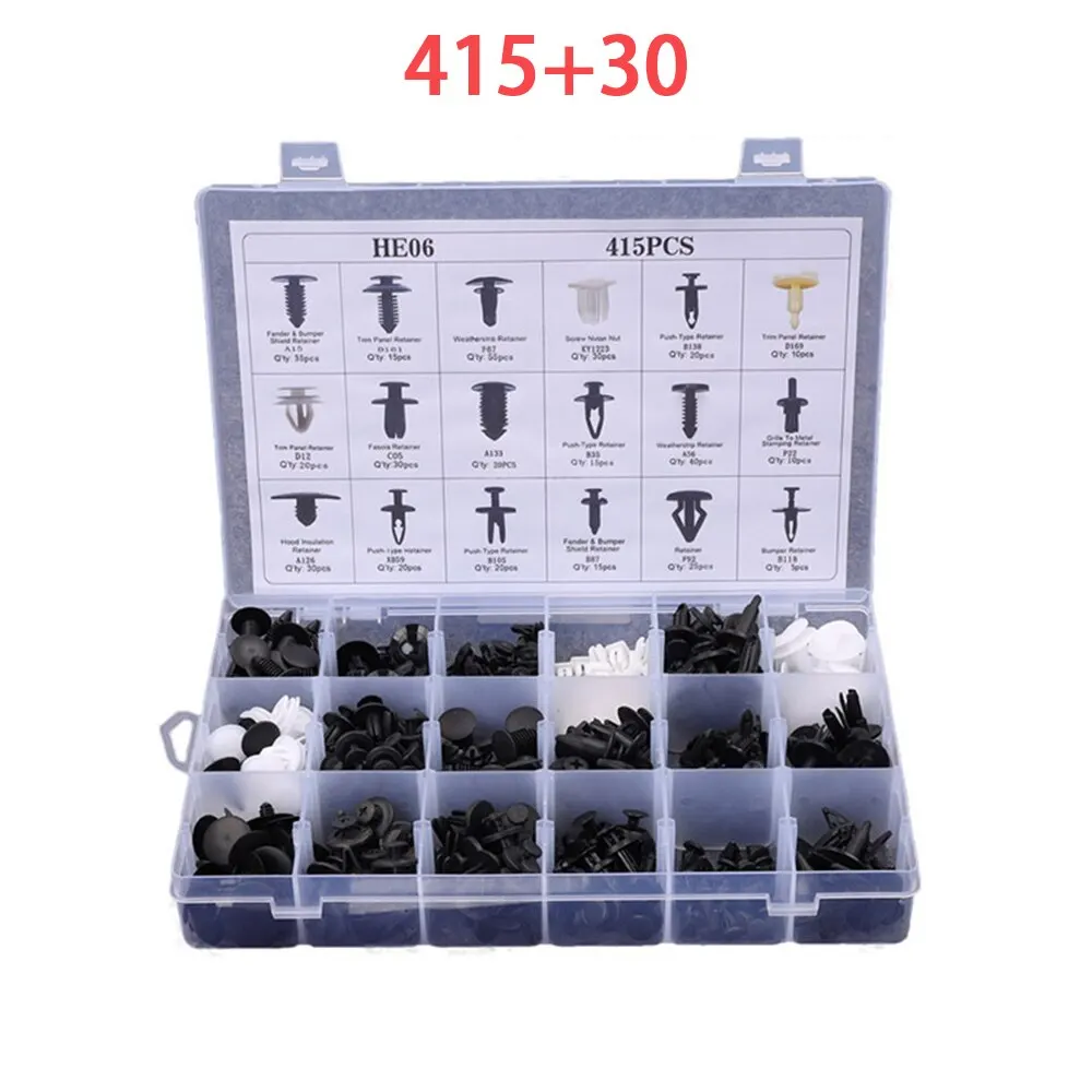 415/620 Auto Befestigungs clip Kit Kotflügel Niet clips 30 Werkzeug Karosserie Push Retainer Pin Niet Stoßstange Tür verkleidung Halte clips