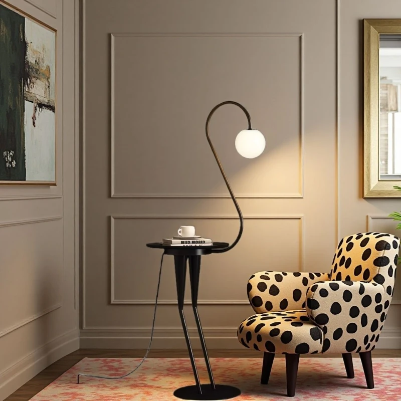 Floor Lamp Cream Style Niche Creativity Swan Living Room Bedroom Bedside High-end Decorative