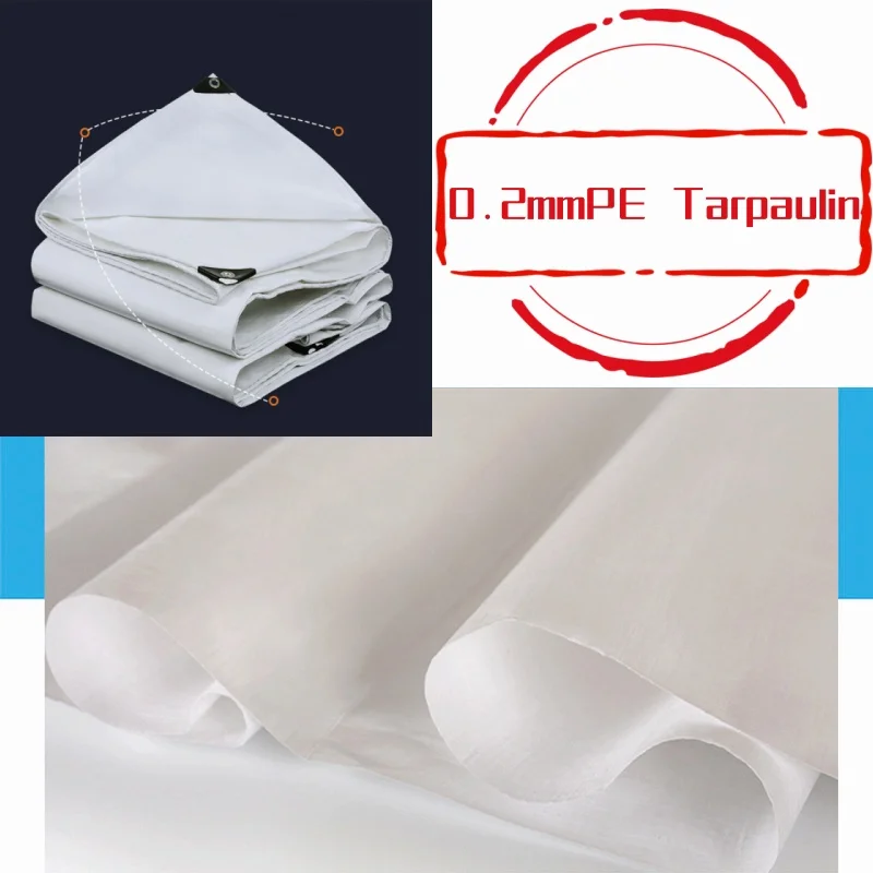 Anti Sand Anti Rainstorm 120g Double-sided White PE Waterproof Cloth With Sunshade