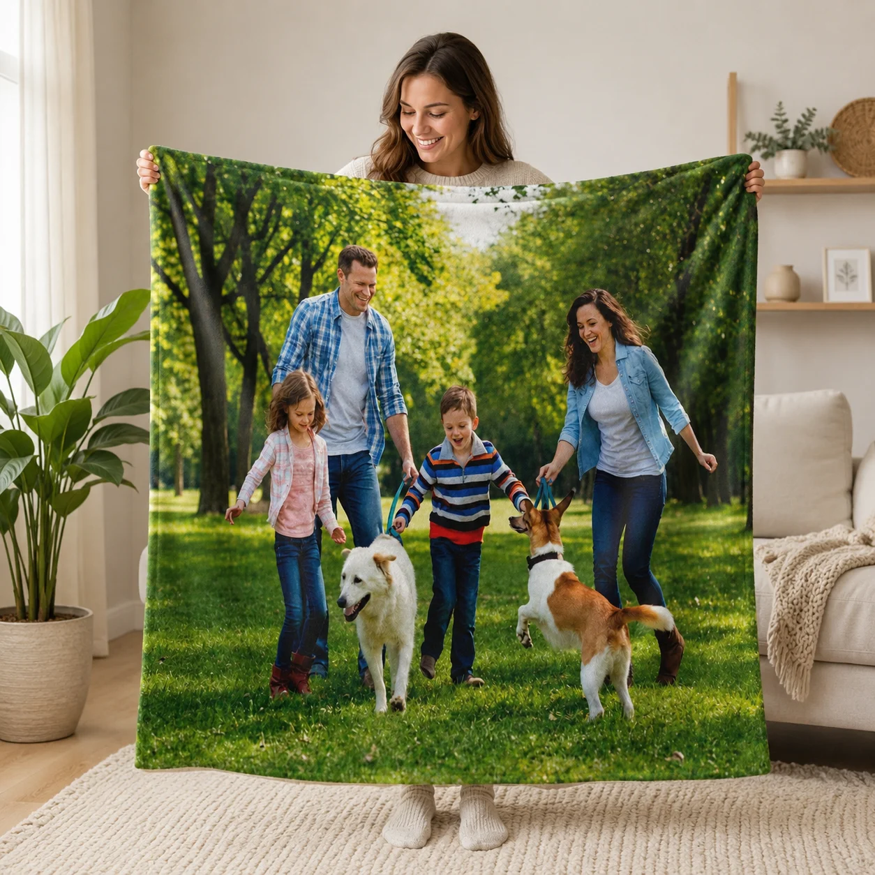 1 piece of custom blanket with picture, personalized blanket - perfect for birthdays, anniversaries, couples, and pets