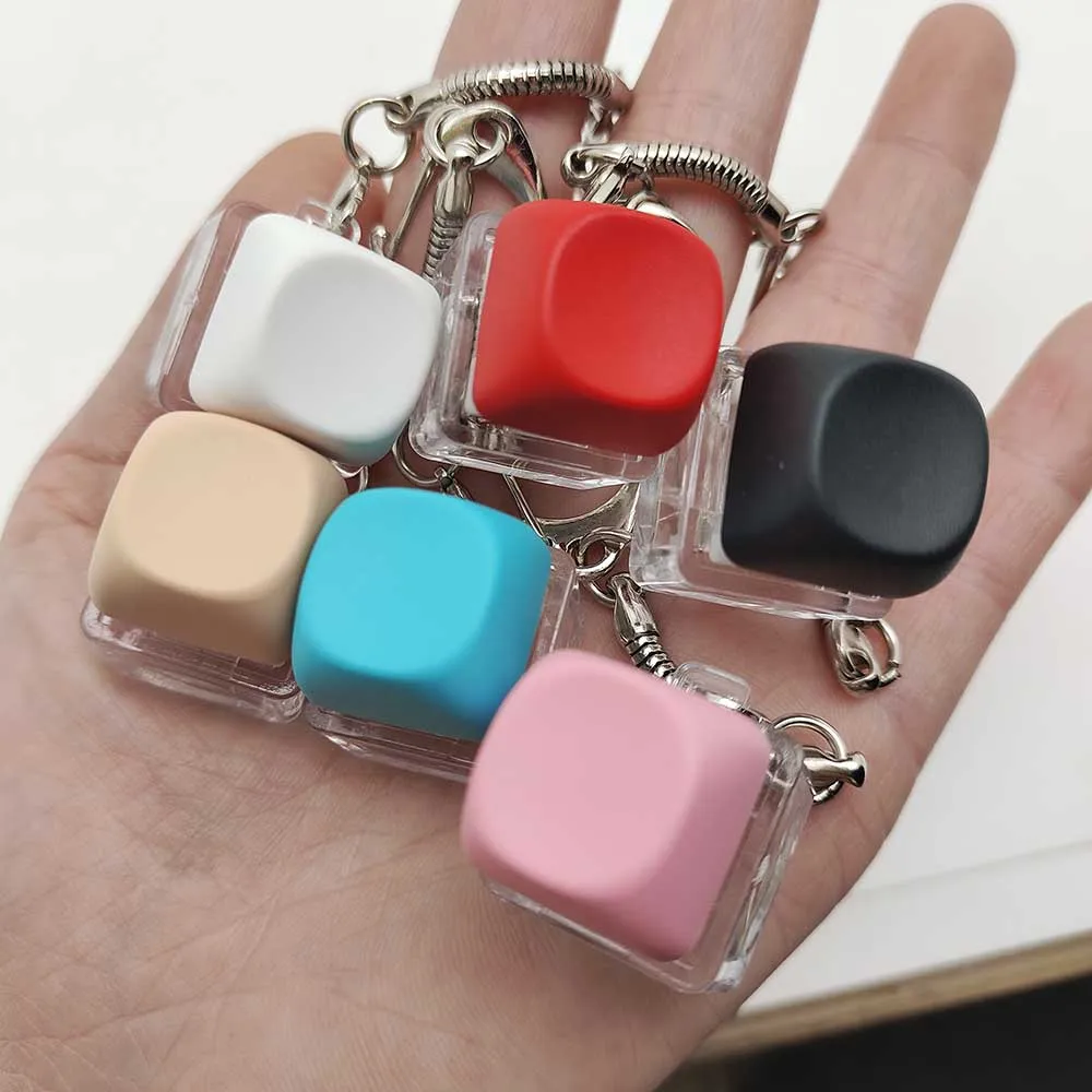 Mobile Phone Pendant Novelty Slow Pressure Pop Fidget Key Ring Press Fingertip Toy Cute Kawaii Keychain Keyboard Tapping