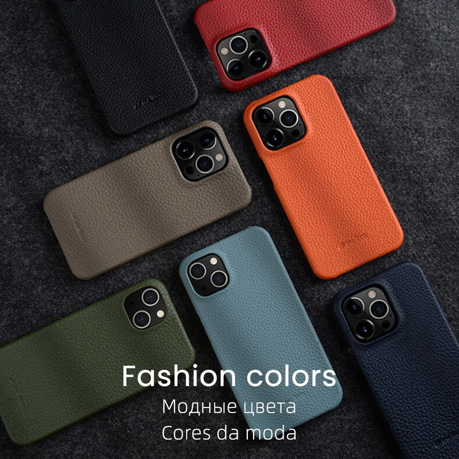 for iPhone 14 Pro Max iPhone 14 Plus Case Premium Genuine Leather Case Luxury Business High-end Cowhide Phone Cases Back Cover