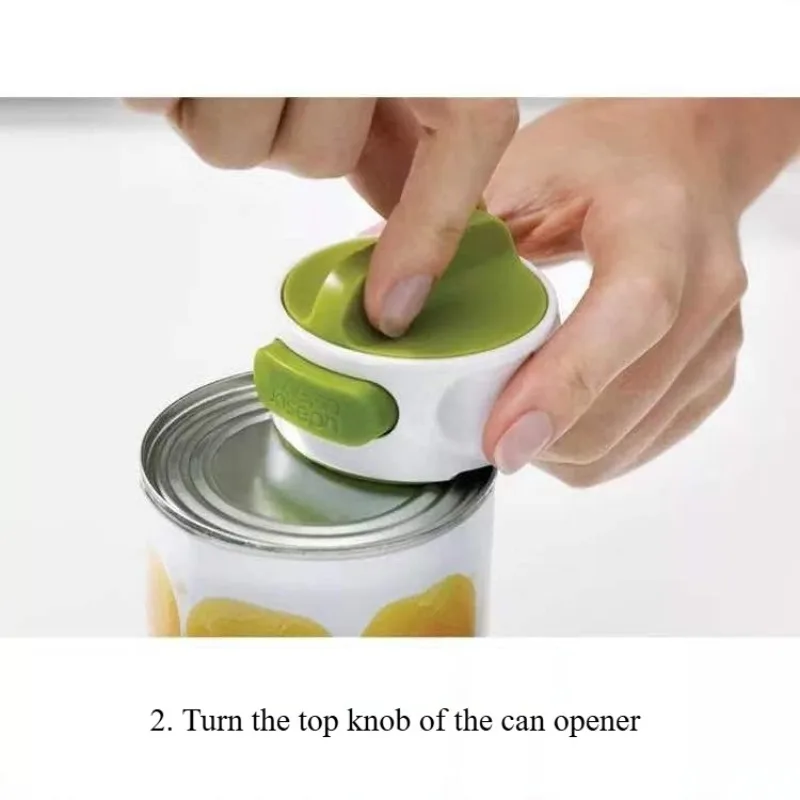 Portable Can Opener Stainless Steel Manual Rotary Cap Screwing Device Labor-saving Bottle Opener Kitchen Multi-purpose Gadget