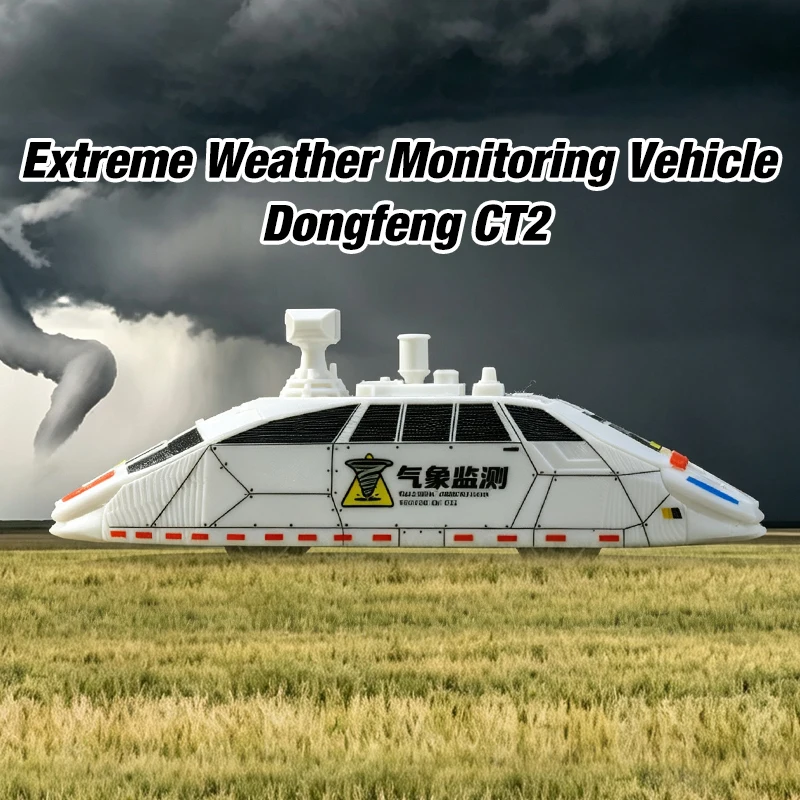 Modèle de véhicule de chasse aux tempêtes, observation météorologique, voiture intercepteur de tornades, mini camion de météorologie, décoration de bureau, cadeau pour les amateurs