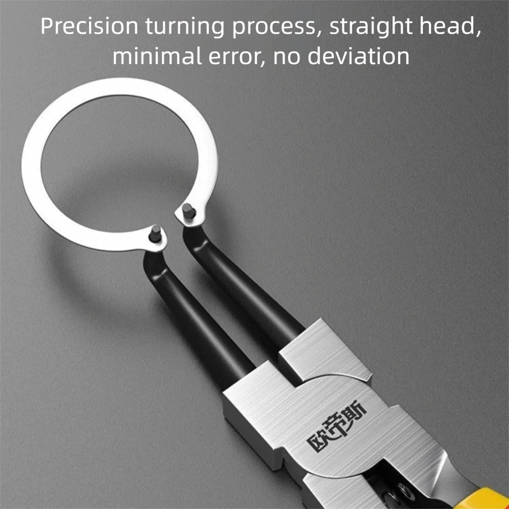 

Chromium Vanadium Steel Expansion Pliers 7/9-inch Dual-purpose Retaining Ring Pliers Long Nose Straight Bent Card Pliers