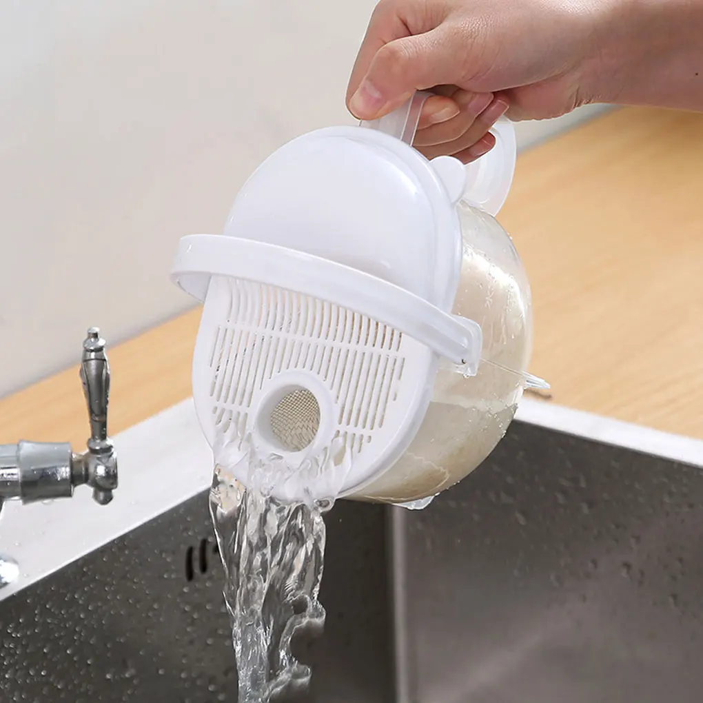 Washing Rice Machine with Handle Plastic Strainer Soybean Washer Sieve Convenient Multifunctional for Kitchen Supplies