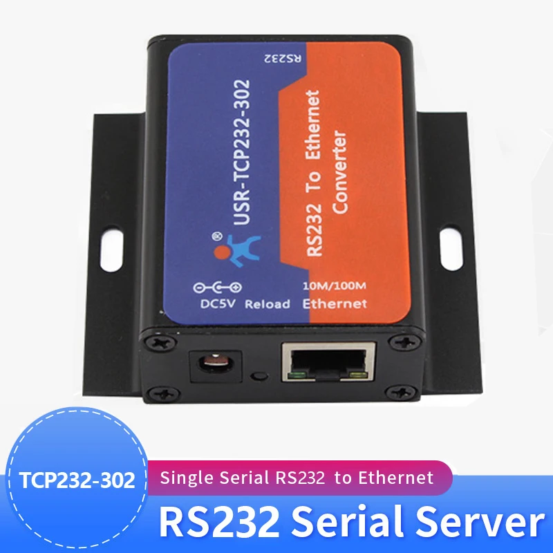 Suporte de módulo de servidor para cliente, USR-TCP232-302, conversores RS232 para Ethernet, UDP, TCP, IP, DHCP, Dell, Webage integrado, COM virtual