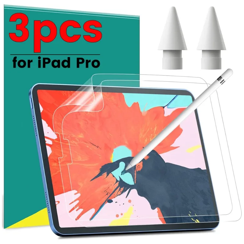 

Paper Feel Screen Protector for iPad Pro 11inch 12.9inch 2024 Accessories Clear Paperfeel Tablet Protective Films for IPad Pro