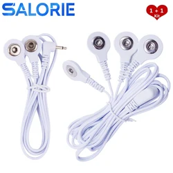 Fil d'électrode de câble TENS pour machine TENS, appareil de massage, soins de santé, thérapie numérique, UNIS isseur musculaire, masseur, 2 pièces