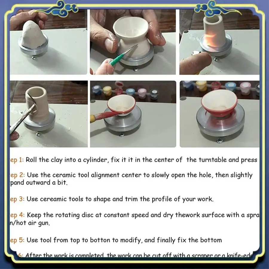

Новейшая машина для гончарного круга, USB-набор для изготовления керамики с 6 шт. глиняными инструментами, электрические гончарные круги, наборы для самостоятельного изготовления