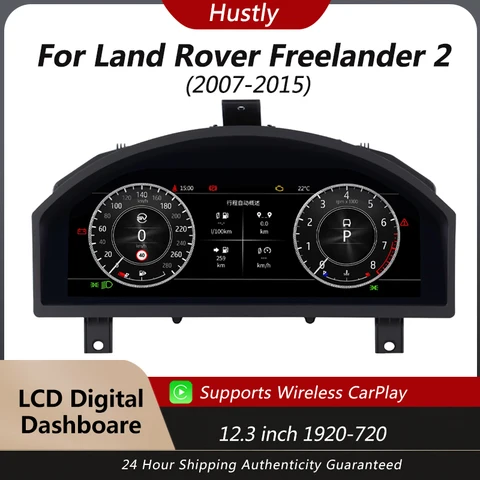 Цифровая приборная панель для Land Rover Freelander 2 2007-2015: Спидометр, iOS CarPlay, быстрый запуск 2S, Plug&Play