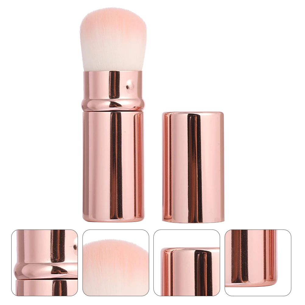 

1pc Makeup Brushes Blush Foundation Angled Lip Tool Metal Mini Powder Cream Liquid Travel Professional Use