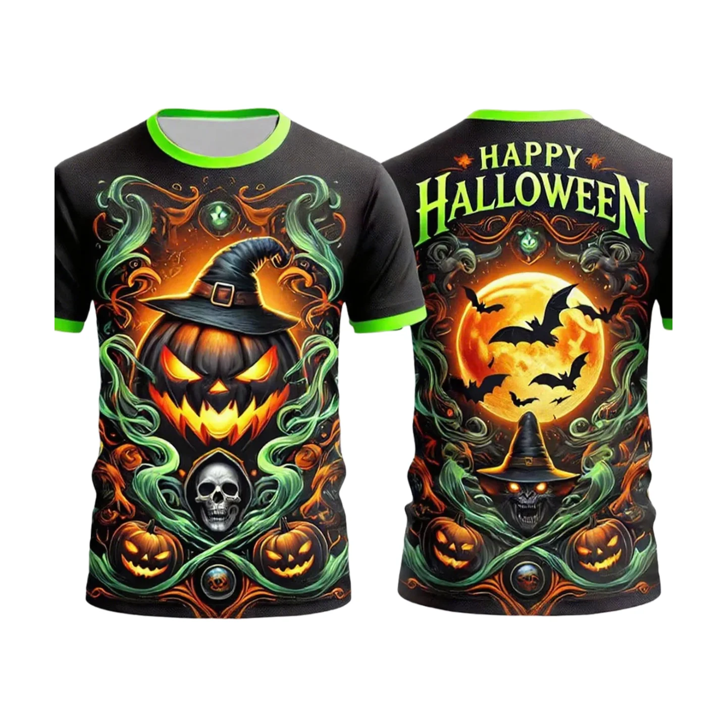 اليقطين الجرافيك ثلاثية الأبعاد طباعة الرجال المرأة تي شيرت هالوين موضوع الأسرة حفلة قصيرة الأكمام تيز كبيرة الحجم الجولة الرقبة للجنسين الملابس