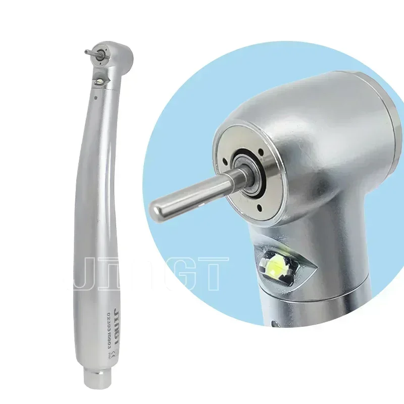 Dental High-Tech LED Turbine Handpiece With E-Generator, High Speed Dental Drill, Push Button Chuck, Quick 2/4-Hole NSK Coupler