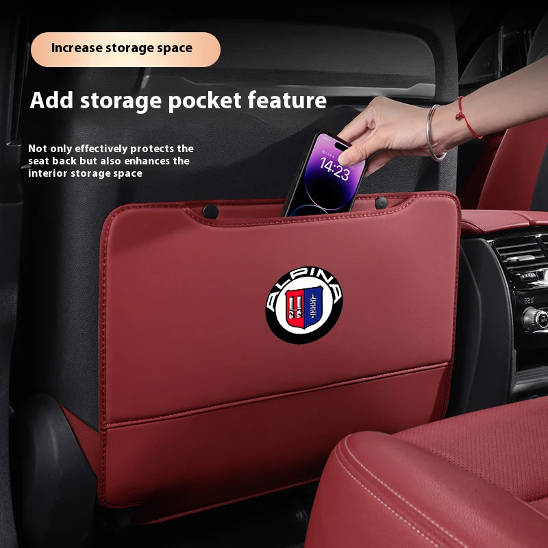 For ALPINA B3 B4 B5 B7 B8 D3 D4 D5 XD3 XD4 XB7 G20 G60 G82 E87 E92 Car Seat Back Storage Rear Anti-Wear Backrest Anti-kick Pad
