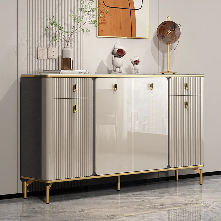 Slate shoe cabinet household entrance cabinet with shoe stool integrated simple modern large-capacity new storage cabinet