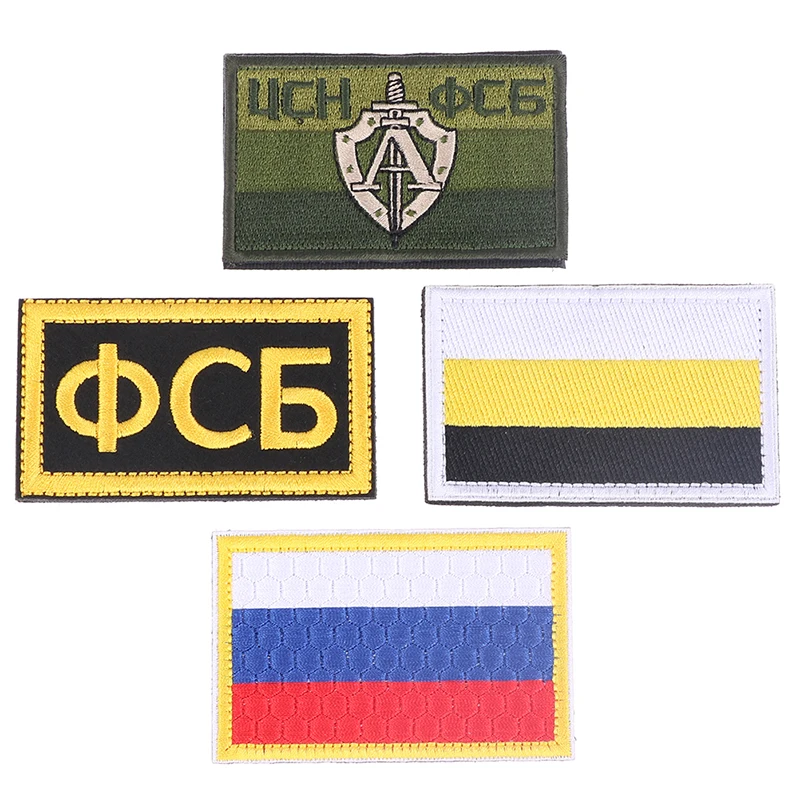 Russian Flag Embroidered Patches Army Military Belarus Patches Tactical Emblem Appliques Russia Soldier Embroidery Badges