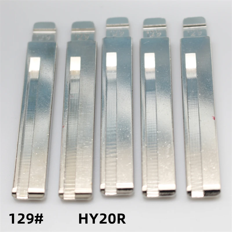 50Pcs 129# HY20R Metal Blank Uncut Flip KD Remote Key Blade For Hyundai For Kia For Keydiy KD Xhorse VVDI JMD