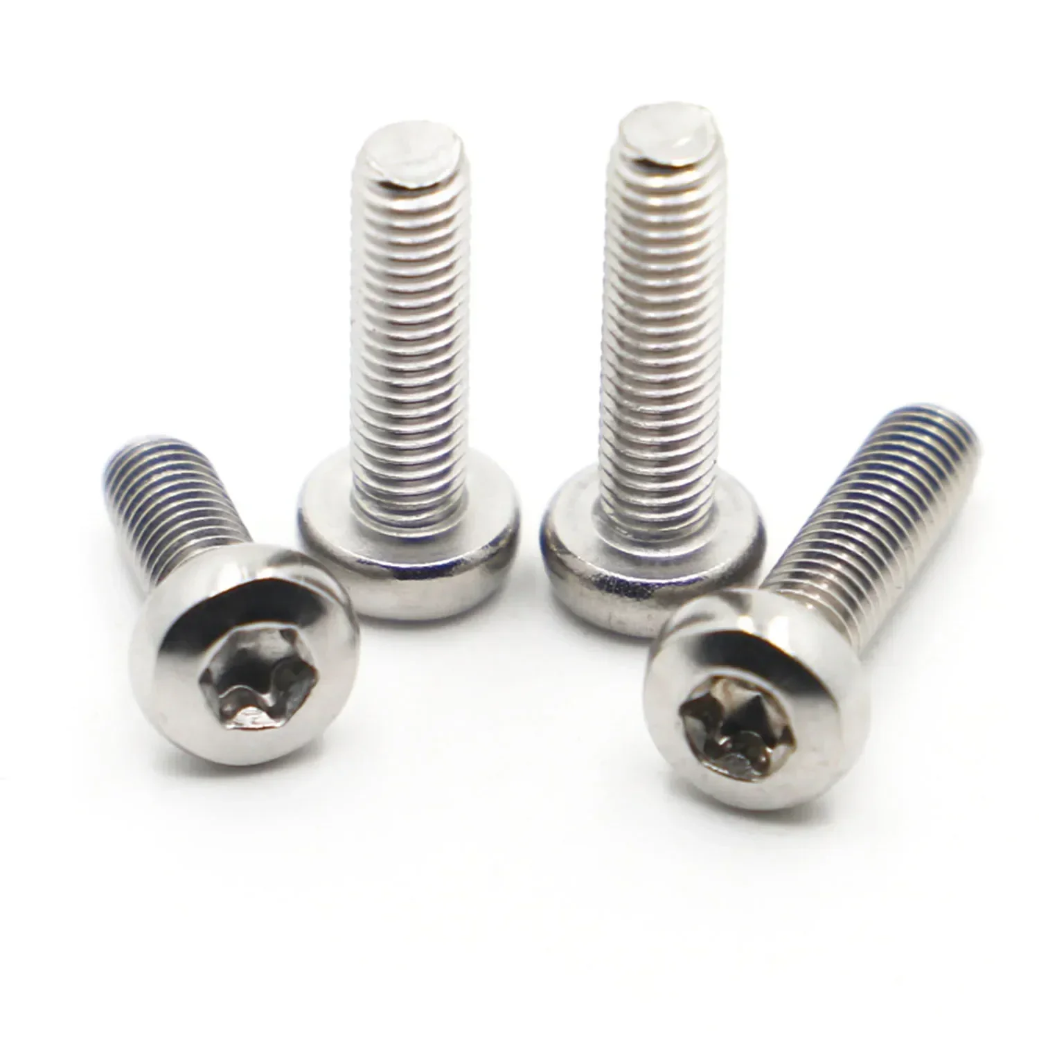 Round Head Torx Screw GB2672 M1.4 M1.6 M2 M2.5 M3 M4 M5 M6 M8 Six Lobe 304 Stainless Steel Pan Head Torx Machine Security Screw