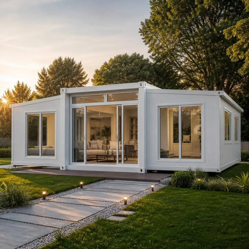 Luxury Expandable Folding Container House Waterproof Insulated Prefabricated Modular Tiny Home Mobile Office for Backyard