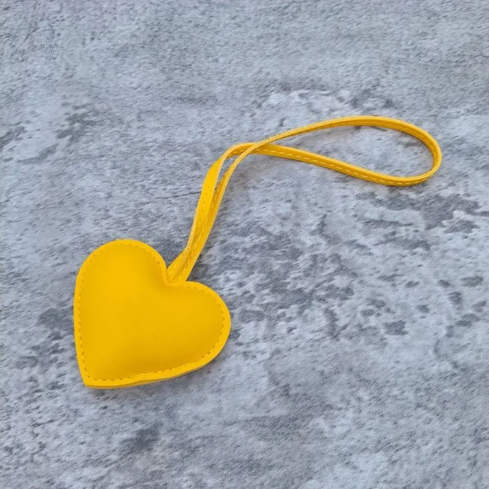 

Multi-color PU Leather Heart Keychain Love Car Keyring PU Leather Hanger 14 Colors Cartoon Bag Pendant Bag Ornament