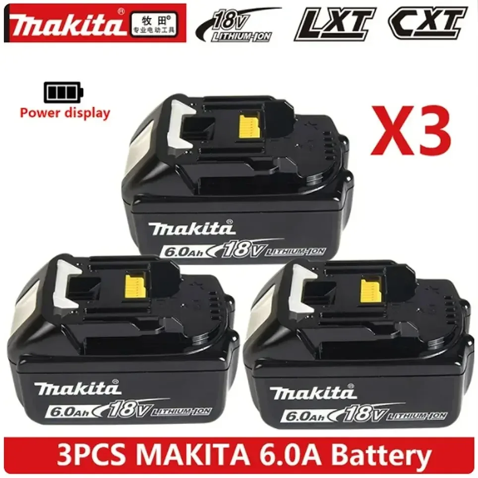 

Makita 18V 6.0Ah Battery Original Lithium ion Rechargeable Battery 18V 6000mAh drill Replacement Battery BL1860 BL1850 BL1860B