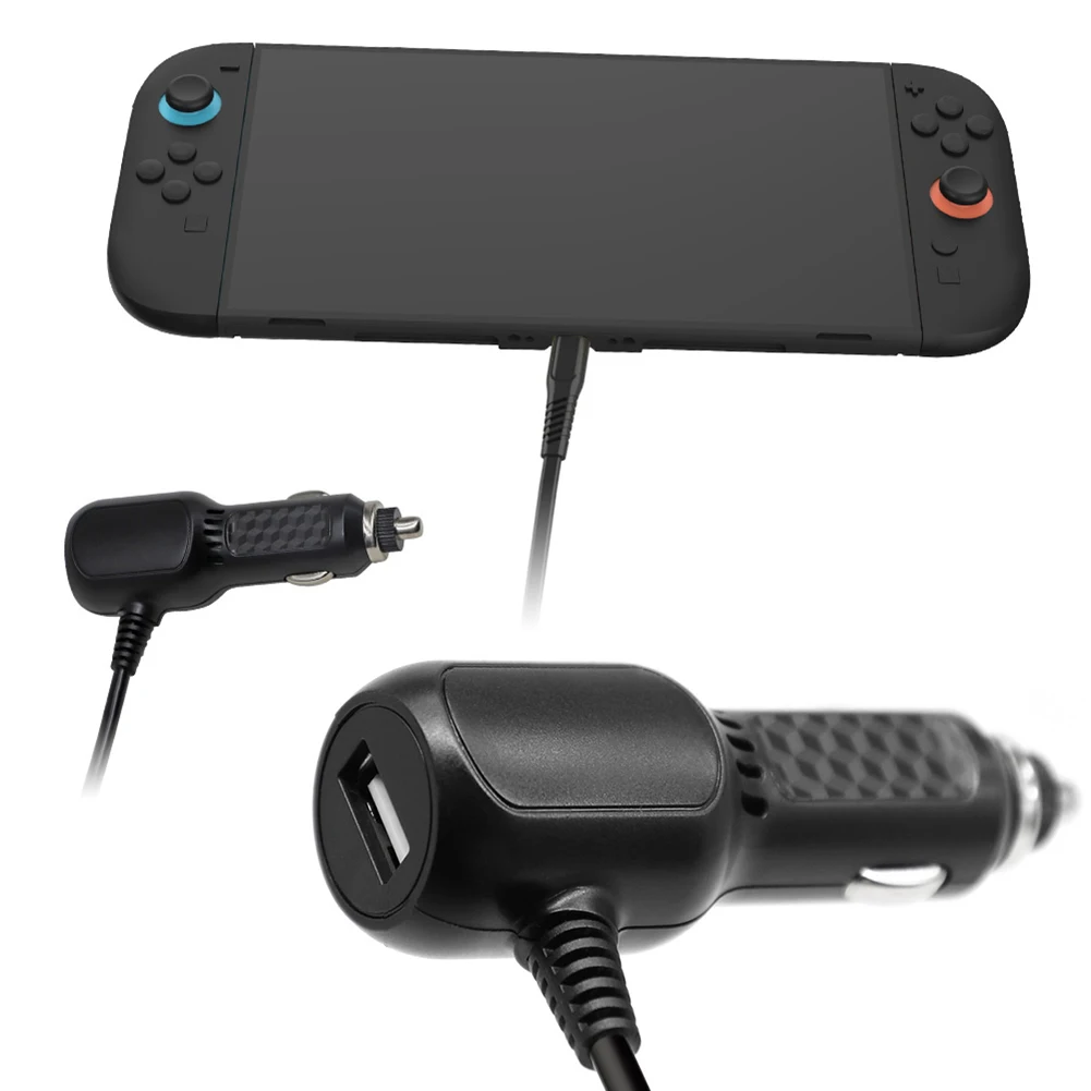 Высокоскоростное автомобильное зарядное устройство для Switch 2, портативный зарядный кабель USB типа C, адаптер питания для Switch Lite для Switch OLED