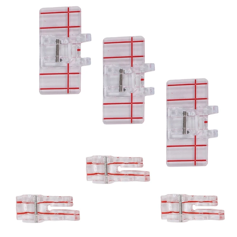 Best 6PCS 1/4Inch Sewing Machine Presser Foot, Sewing Machine Accessories Fit For Brother/Singer, Household Sewing Machine