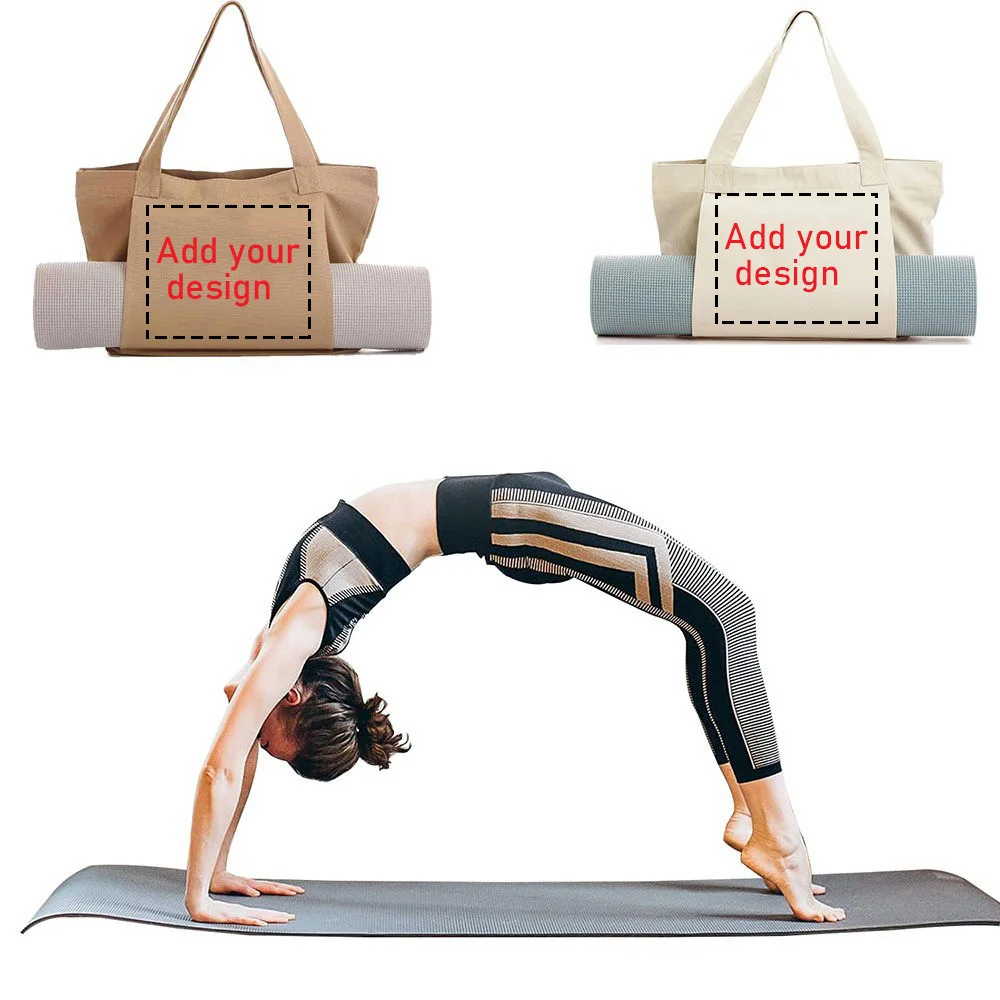 شعار مخصص اليوغا حصيرة حقيبة شخصية تنفس أكسفورد الناقل مع حزام قابل للتعديل لصالة الألعاب الرياضية/بيلاتيس حقيبة اللياقة البدنية مقاومة للماء #4