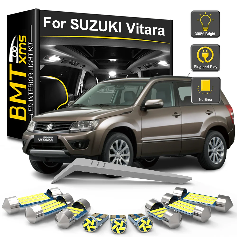 

BMTxms Canbus Vehicle Car LED Interior Lights For Suzuki Grand Vitara SUV 2 3 4 1999-2019 2020 2021 Dome Map Trunk Lamp Bulb Kit