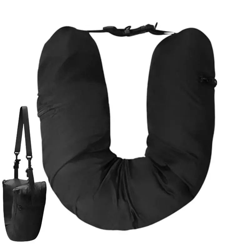Fillable Travel Neck Pillow Stuff With Clothes Pillowcase Storage Bag Lycra Fabric Waterproof Carry Portable Travel Bag Pillow