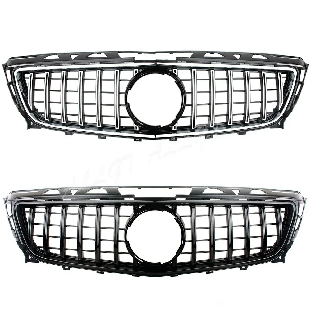 Front Racing Billet Bumper Grille Upper Cover For Mercedes-Benz For Mercedes-Benz W218 CLS Class 2011 2012 2013 2014 GTR