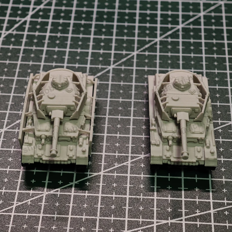 1PC 1/120 Bilancia 3D Stampato Panzer IV Modello di Carro Armato PLA Veicolo Da Battaglia con Piastra Protettiva Decorazione In Miniatura Figurine FAI DA TE Hobby