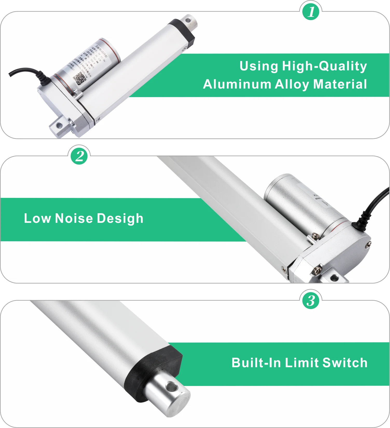 Linear Actuator 550mm 600mm 650mm 700mm 750mm Stroke DC 12-48V 200-900N Linear Drive Electric Motor Linear Motor 6-40mm/s Speed